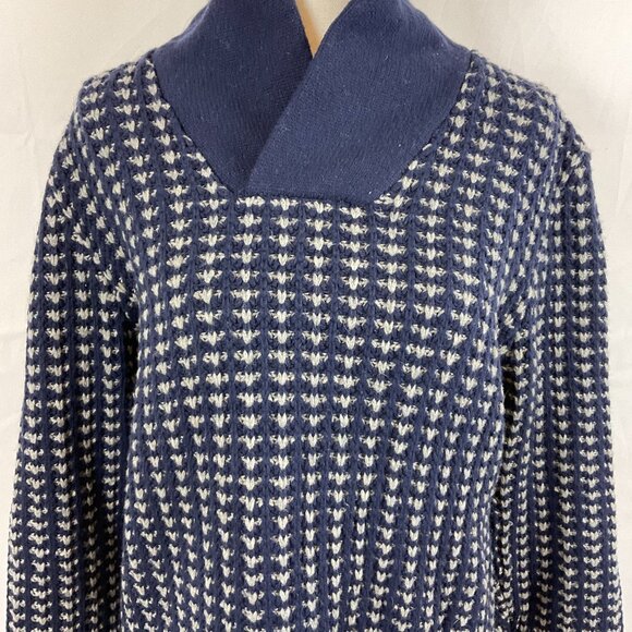 Frederik Anderson Copenhagen Sweater Men's L Blue Gray Cowl Neck Long Sleeve - Picture 4 of 14